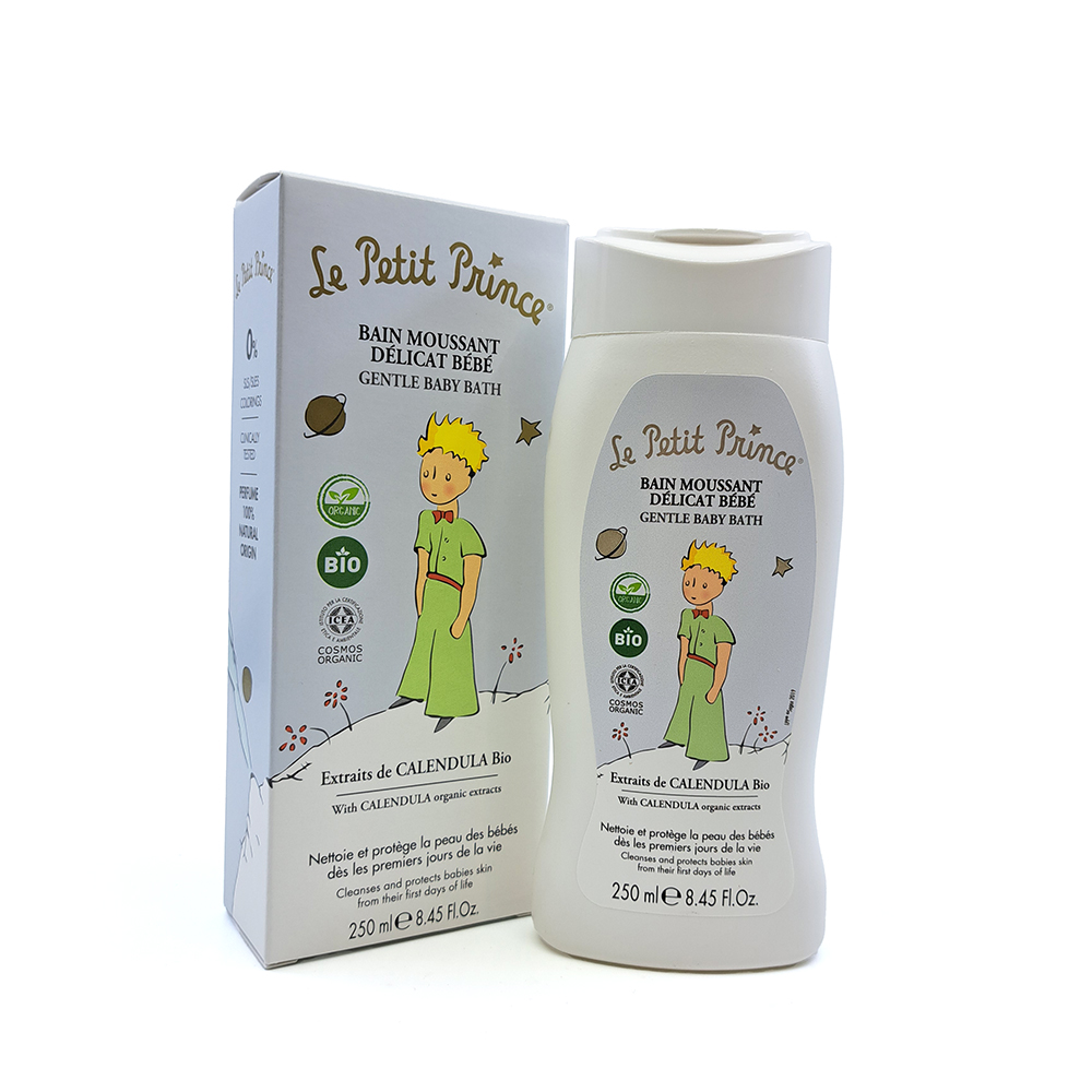 photo bain moussant le petit prince face avec flacon