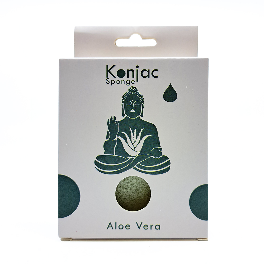 photo éponge konjac à l'aloe vera face 2